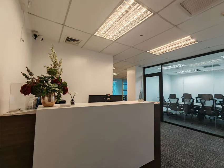 Reception at vOffice SunTree Tower, Ortigas